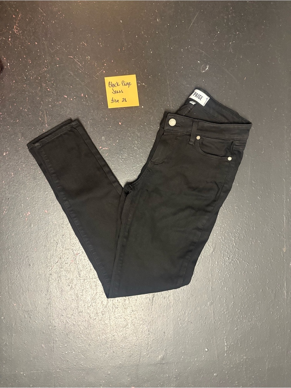 PAIGE Black High-Rise Skinny Jeans